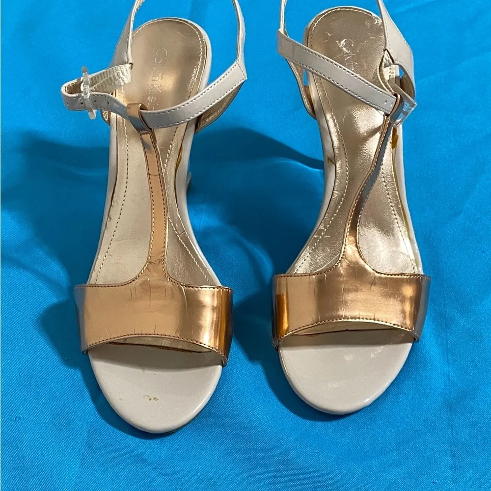 Calvin Klein Transparent Wedge Heel Size 9 1/2 M